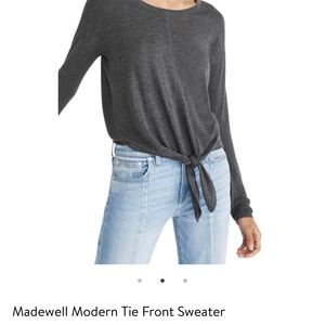 Madewell Tie Front Sweater XS great condition